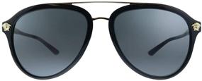 img 2 attached to 🕶️ Stylish Versace Mens VE4341 Black Grey: Sleek and Timeless Eyewear