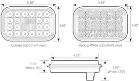 img 1 attached to Grand General 77180 Rectangular 24 LED