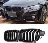 🚘 enhance your bmw 3 series f30 f31 with sna abs front kidney grille - 2-pc set (matte black, double slats) - 2012-2018 logo