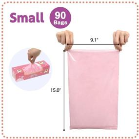 img 3 attached to 👶 150 Непахнущих пакетов BOS Amazing Odor Sealing для выкидывания подгузников для младенцев - Прочные [размер S, цвет розовый] - Новая упаковка для младенцев!