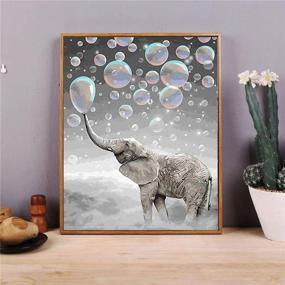 img 2 attached to 🎨 Komidea DIY Paint by Number Kits on Canvas Painting - Happy Elephant 16x20inch" - Enhanced SEO-optimized "Paint by Number" Kit for Adults, Kids, and Beginners