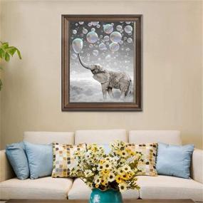 img 3 attached to 🎨 Komidea DIY Paint by Number Kits on Canvas Painting - Happy Elephant 16x20inch" - Enhanced SEO-optimized "Paint by Number" Kit for Adults, Kids, and Beginners