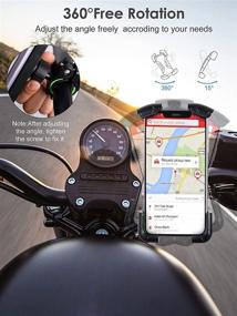 img 3 attached to 🚲 Zacro 360° Rotation Bike Phone Holder Mount for 20-38 mm Handlebars - Universal Bicycle/Motorcycle Phone Mount for 4.7"-7.0" Cellphones - Easy Installation