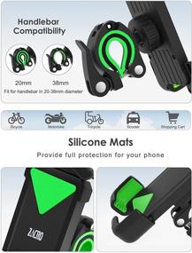 img 1 attached to 🚲 Zacro 360° Rotation Bike Phone Holder Mount for 20-38 mm Handlebars - Universal Bicycle/Motorcycle Phone Mount for 4.7"-7.0" Cellphones - Easy Installation