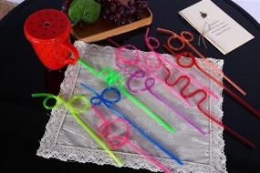 img 2 attached to 🎉 ISusser 50pcs Crazy Loop Straws: Fun & Colorful Reusable Straws for Parties and Carnivals, BPA FREE