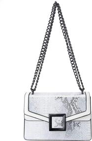 img 4 attached to Leather Shoulder Chain Purse Women