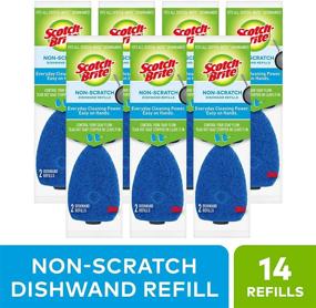 img 3 attached to 🧽 Scotch-Brite Non-Scratch Dishwand Refills, Fits All Dishwands, 14 Refills Blue 2 Count - Pack of 7 | Improved SEO