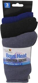 img 1 attached to 🔥 Stay Cozy and Warm: Boys Heat Control Warm Thermal Socks - Size 4-6 Value 3-Pack