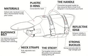 img 2 attached to 🦮 Enhanced Buoyancy PETCEE Dog Life Jacket with Adjustable Belts and Rescue Handle