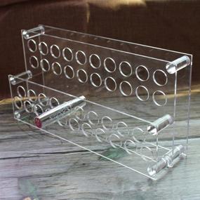 img 1 attached to 💄 Erlvery DaMain 41-Space Transparent Acrylic Lipstick Holder: Stylish Cosmetic Organizer and Showcase