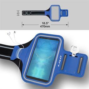 img 3 attached to 🏃 J&amp;D Armband Compatible for LG Stylo 5 / LG Stylo 4 / LG Stylo 4 Plus - Sports Armband with Key Holder Slot for Running, Perfect Earphone Connection - LG Stylo 5 Armband