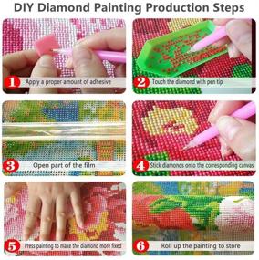 img 1 attached to Frameless 9.8 x 9.8 inch DIY Arts Crafts 5D Diamond Sticker Painting Kit with Chicken Theme