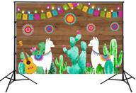 🌵 vibrant fiesta theme photography backdrop: mexican dress-up, cactus party, alpaca, and guitar props - huayi 7x5ft w-1953 logo