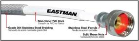 img 2 attached to Eastman 48370 4ft Pair of Braided Stainless Steel Washing Machine Hoses, 3/4 inch FHT, 2 Pack