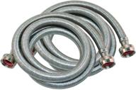 eastman 48370 4ft pair of braided stainless steel washing machine hoses, 3/4 inch fht, 2 pack логотип