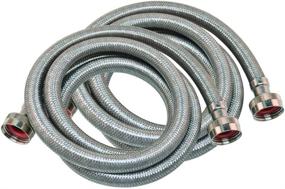 img 4 attached to Eastman 48370 4ft Pair of Braided Stainless Steel Washing Machine Hoses, 3/4 inch FHT, 2 Pack