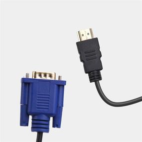 img 2 attached to 🔌 VAlinks HDMI к VGA адаптер-кабель - высокое разрешение 1080p мужской разъем для ноутбука, ПК, телевизора, мониторов, проекторов - 10 футов