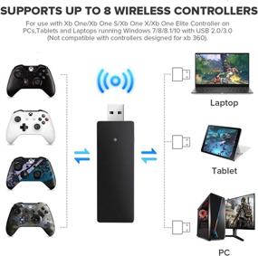 img 1 attached to 🎮 VOYEE Wireless Adapter for Xbox One Controller, Enhanced Receiver Compatible with Windows 10, 8.1, 8, 7/PC