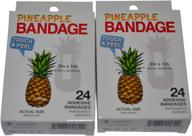 🍍 bioswiss self-adhesive novelty bandages - funny first aid, gag gift (2 boxes of 24 bandages) - pineapple design логотип