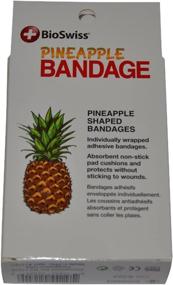 img 1 attached to 🍍 BioSwiss Self-Adhesive Novelty Bandages - Funny First Aid, Gag Gift (2 Boxes of 24 Bandages) - Pineapple Design