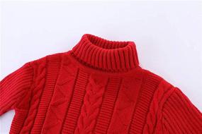 img 2 attached to Toddler Boys' Turtleneck Pullover Sweater from Mud Kingdom