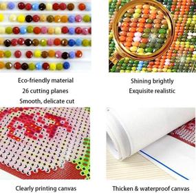 img 2 attached to 🖼️ SIIYIX 6 наборов 5D алмазная живопись по номерам - Набор для взрослых и детей "Полное сверление" с цветочным алмазным искусством Dotz - Декорирование стен дома с флористическими птицами - Идеальные подарки на новоселье - 12×16 ДЮЙМОВ (6 наборов)