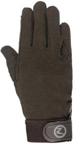 img 2 attached to Horze Fleece Gloves Silicone Black Sports & Fitness