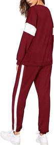 img 1 attached to 👚 Sipaya Women's Colorblock Striped Sweatsuit: Stylish Crewneck Pants Set with Pockets