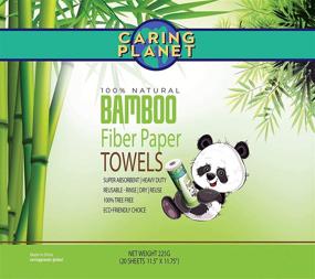img 3 attached to 🌿 Caring Planet: Eco-Friendly Bamboo Paper Towels - Durable, Reusable, and Sustainable Alternative to Paper Towels - Soft, Absorbent, and Washable Bamboo Fiber Towels (20 Sheets)