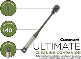img 2 attached to 🍼 Cuisinart Silicone Bottle Brush - Long Handle Bottle Cleaning Brush for Narrow Neck Containers, Water Bottles, Thermos, Hydro Flasks, Coffee Mugs, Tumbler Bottles, Baby Bottles, 13 Inches – Gray
