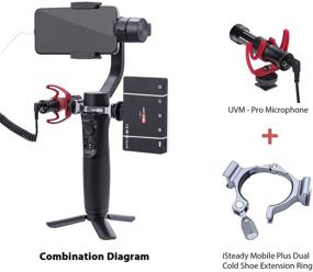img 1 attached to 🎙️ Улучшите свой Hohem iSteady Mobile Plus/Pro3/2: Двойное кольцо с расширенным холодным башмаком для микрофона и видеосвета (UVRA-iM)