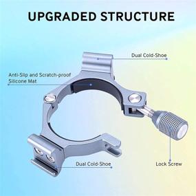 img 2 attached to 🎙️ Улучшите свой Hohem iSteady Mobile Plus/Pro3/2: Двойное кольцо с расширенным холодным башмаком для микрофона и видеосвета (UVRA-iM)