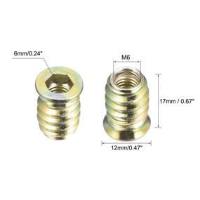 img 2 attached to Uxcell Furniture M6X17Mm Threaded Interface