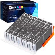 e-z ink (tm) compatible gray ink cartridge replacement for canon cli-271xl cli 271 xl -compatible with pixma ts9020 ts8020 mg7720 printer tray - 6 pack logo