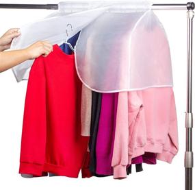 img 2 attached to 👗 Zilink Large Shoulder Dust Covers for Clothes: Ultimate Dust-Proof Garment Cover Bags - Set of 2"