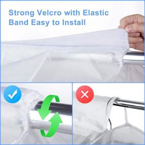 img 1 attached to 👗 Zilink Large Shoulder Dust Covers for Clothes: Ultimate Dust-Proof Garment Cover Bags - Set of 2"