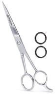 🔪 equinox professional barber hair cutting scissors - with finger rest & inserts - 6.5 inches - ice tempered, rust resistant stainless steel shears logo