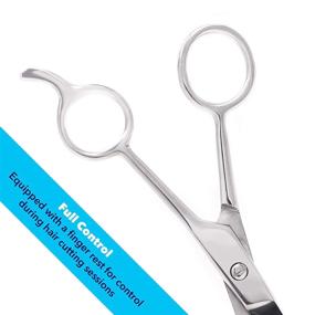 img 3 attached to 🔪 Equinox Professional Barber Hair Cutting Scissors - With Finger Rest & Inserts - 6.5 Inches - Ice Tempered, Rust Resistant Stainless Steel Shears