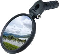 🚴 upgraded meachow me-001 bar end bike mirror: scratch-resistant hd glass lens for enhanced safety and clear rearview logo