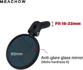 img 3 attached to 🚴 Upgraded MEACHOW ME-001 Bar End Bike Mirror: Scratch-Resistant HD Glass Lens for Enhanced Safety and Clear Rearview