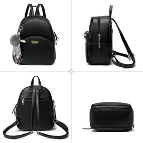 img 3 attached to 👜 PoshBag Leather Satchel Shoulder Backpack - Stylish Women's Handbags & Wallets for Satchels