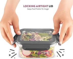 img 2 attached to 🍱 Durable 40-Piece Airtight Food-Storage Containers Set - BPA-Free Plastic with Lids - 100% Leakproof - Freezer, Microwave & Dishwasher-Safe - Gray Color