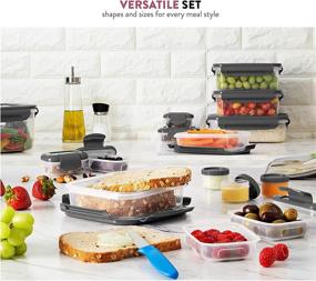 img 3 attached to 🍱 Durable 40-Piece Airtight Food-Storage Containers Set - BPA-Free Plastic with Lids - 100% Leakproof - Freezer, Microwave & Dishwasher-Safe - Gray Color