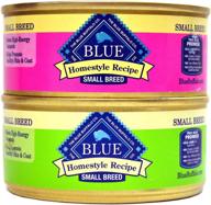 🐶 blue buffalo homestyle recipe canned dog food variety bundle - lamb dinner with garden vegetables and brown rice, chicken dinner with garden vegetables and brown rice - 2 flavors - 5.5 ounces each (12 total cans - 6 of each flavor) logo