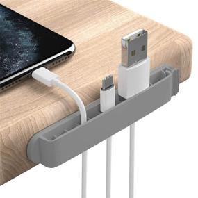 img 4 attached to 🔌 PZOZ Cable Clips: 3-Pack Gray Cord Organizers for Home, Office, and Car Cable Management