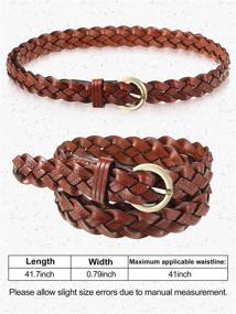 img 3 attached to Pieces Braided Leather Skinny Buckle