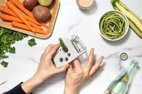 img 1 attached to 🔪 Prepdeck 5-in-1 Multi-Tool Peeler: Sharp & Precise for Veggie Noodles, Peeling & More! Declutter Your Kitchen!