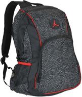 🎒 stylish and functional: jordan elephant 2 strap backpack in black logo