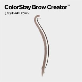 img 3 attached to Ручка для бровей Revlon Colorstay Eyebrow Pencil Creator + Пудра и щетка для бровей, заполнение, очерчивание, моделирование, формирование и растушевывание идеальных бровей, темно-коричневый (610) 0,23 унции.