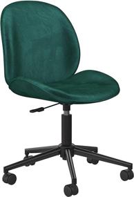 img 2 attached to CosmoLiving Astor Office Task Chair: Luxuriously Elegant in Emerald Green Velvet